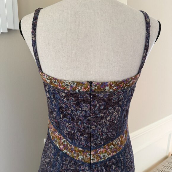 Vintage 90s Y2K Gregory Parkinson Purple Patchwork Quilt Midi Dress Size 8 - Picture 6 of 9